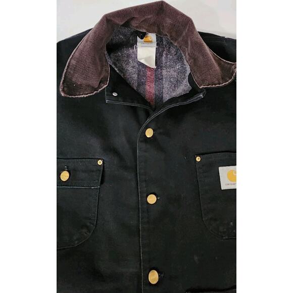Vintage Carhartt Jacket Mens Large Blanket Lined Chore Coat Workwear USA 90s - Picture 6 of 14